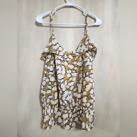 Floral Peplum Tank Top Size Xl - Picture 1 of 5